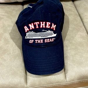 Men’s anthem of the seas Royal Caribbean adjustable hat blue